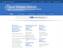 Tablet Screenshot of expertwitnesswebsite.com